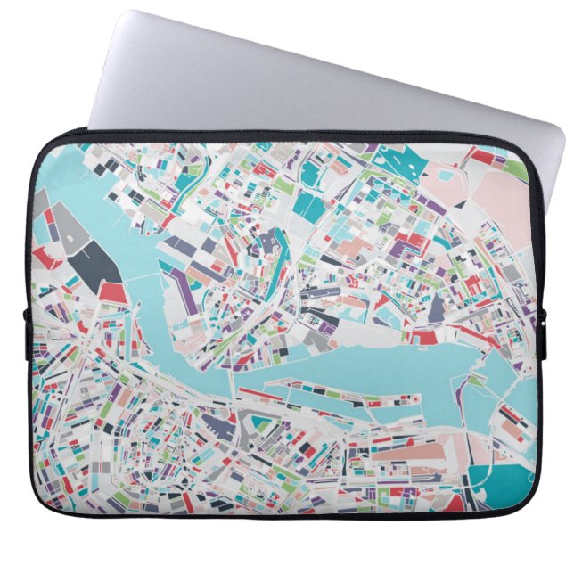 Staden av Amsterdam Laptop Fodral (Framsidan)