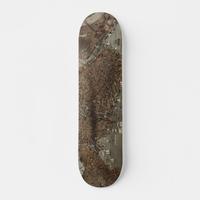 Staden av Boston vid Parsons & Atwater 1873 Skateboard Bräda 20 Cm (Framsida)