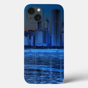 Staden av brett knuffar och Lake Michigan