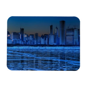 Staden av brett knuffar och Lake Michigan Magnet