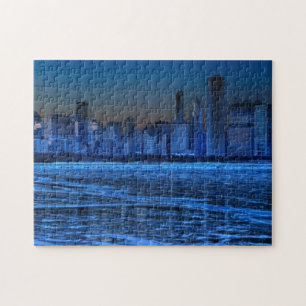 Staden av brett knuffar och Lake Michigan Pussel