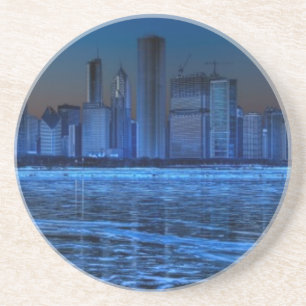 Staden av brett knuffar och Lake Michigan Underlägg