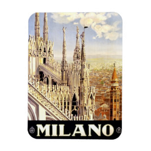 Staden av den Milan italienare reser affischen Magnet