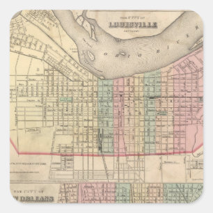 Staden av Louisville, Kentucky Fyrkantigt Klistermärke