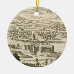 Staden av Mexico, 1723 (gravyr) Julgransprydnad Keramik