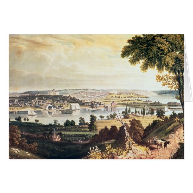 Staden av Washington från det okända marinen Hälsningskort (Framsidan Horizontal)