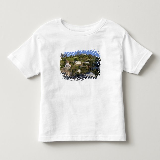 Staden Avalon på ön Catalina. T-shirt (Framsida)