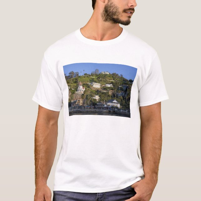 Staden Avalon på ön Catalina. Tee Shirt (Framsida)