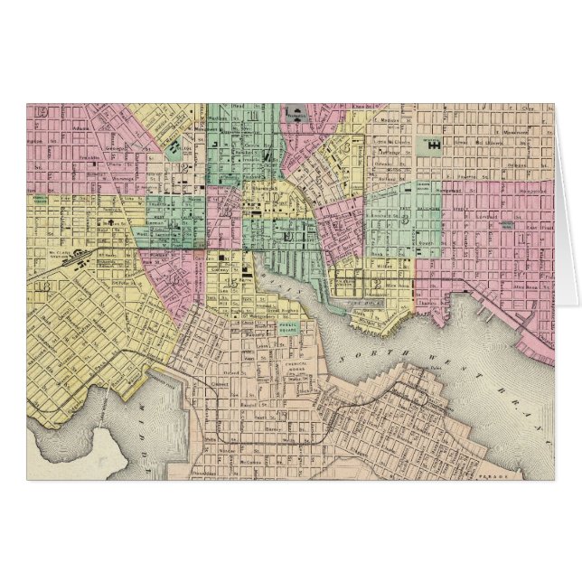 Staden Baltimore Maryland Hälsningskort (Framsidan Horizontal)