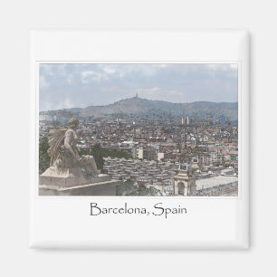 Staden Barcelona Spain Cityscape Magnet