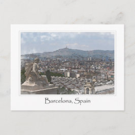 Staden Barcelona Spain Cityscape Vykort