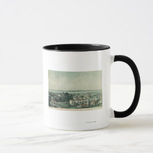 Staden beskådar från stadshuset TowerAlameda, CA Mugg