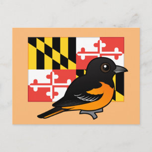Staden Birdorable of Maryland: Baltimore Oriole Vykort