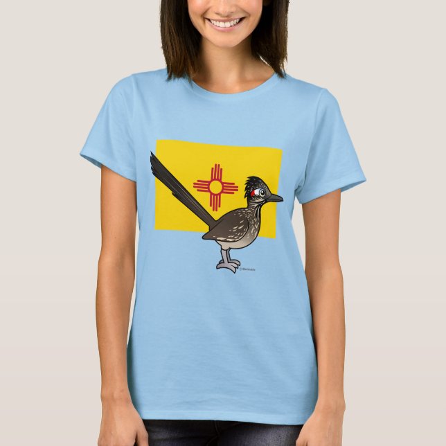 Staden Birdorable of New mexico: Roadrunner Tee Shirt (Framsida)