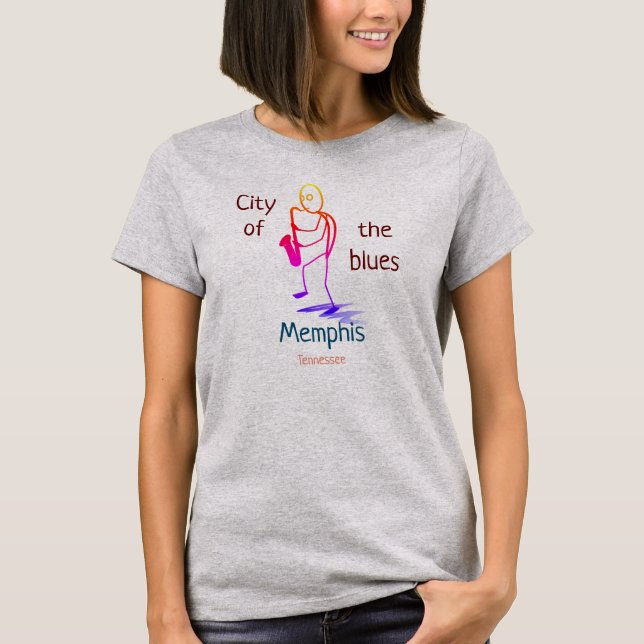 Staden Blues Memphis Tennessee T-Shirt (Framsida)