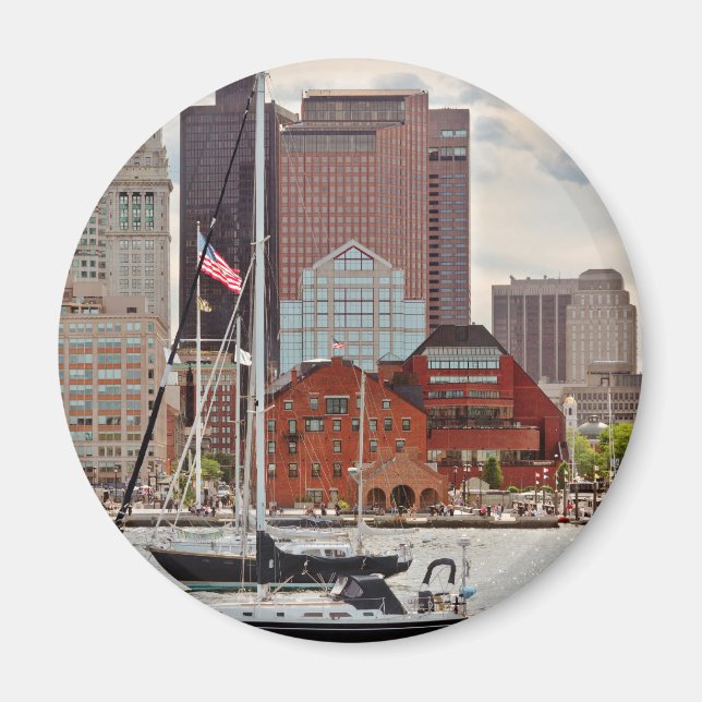 Staden - Boston Morsa - Harbor Walskyline Magnet (Framsidan)