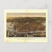 Staden Brooklyn New York av Currier och Ives 1879