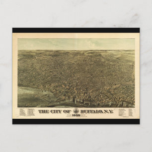 Staden Buffalo New York (1880) Vykort