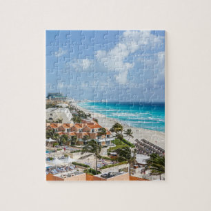 Staden Cancun vid sidan om Pussel