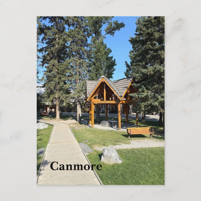 Staden Canmore i Alberta Kanada Helg Vykort (Framsida)