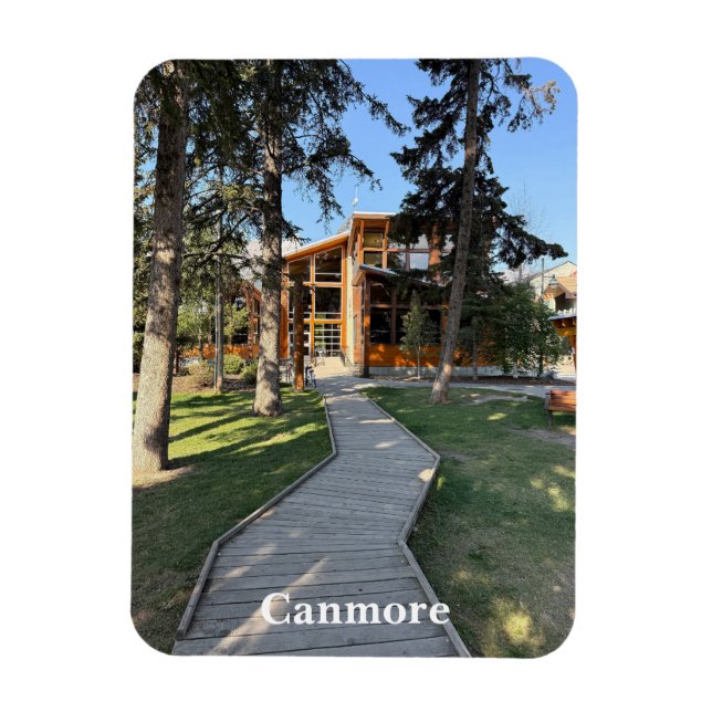 Staden Canmore i Alberta Kanada Magnet (Vertikal)
