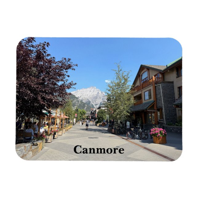 Staden Canmore i Alberta Kanada Magnet (Horisontell)