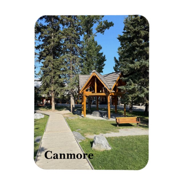 Staden Canmore i Alberta Kanada Magnet (Vertikal)
