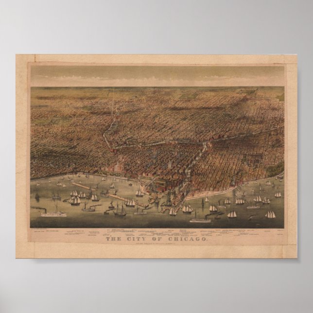 Staden Chicago 1892 Reproduction Poster (Framsidan)