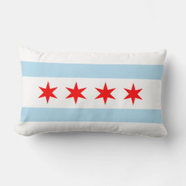 Staden Chicago Flagga Souvenir Lumbarkudde