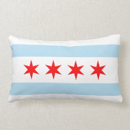 Staden Chicago Flagga Souvenir Lumbarkudde
