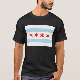 Staden Chicago Flagga Souvenir Tee