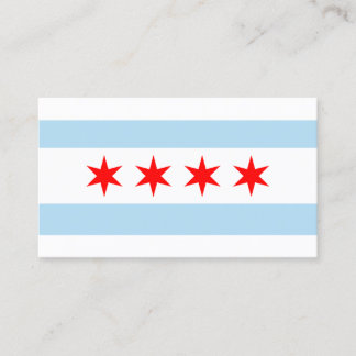 Staden Chicago Flagga Visitkort