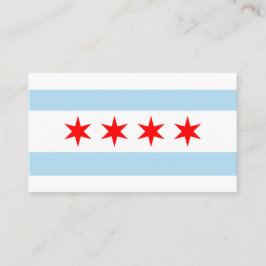 Staden Chicago Flagga Visitkort