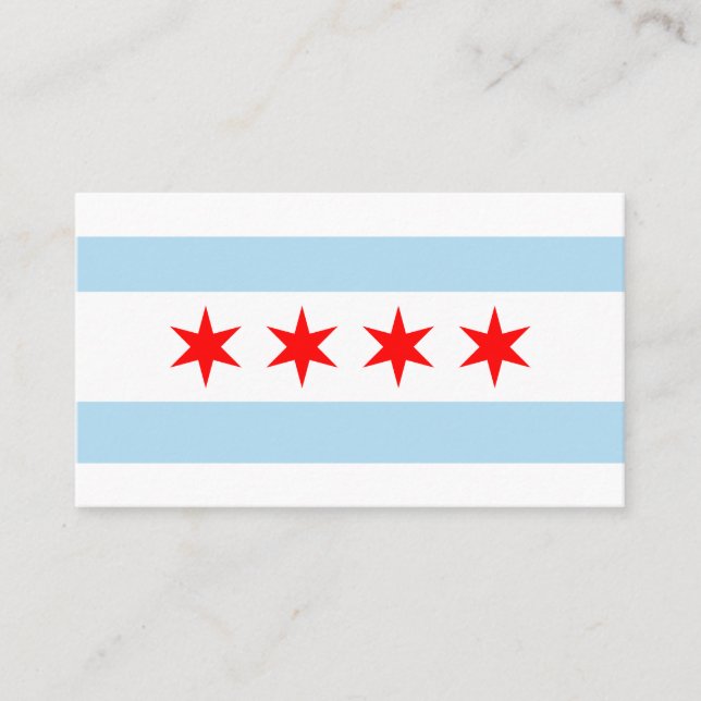 Staden Chicago Flagga Visitkort (Framsida)