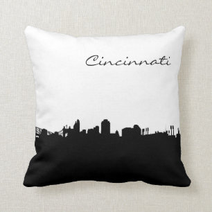 Staden Cincinnati Ohio Skyline Landmark Pillow Kudde