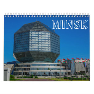 Staden Cityscape М Vitryssland Minsk Architecture Kalender