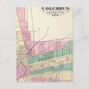 Staden Columbus, Franklin County, Ohio Vykort