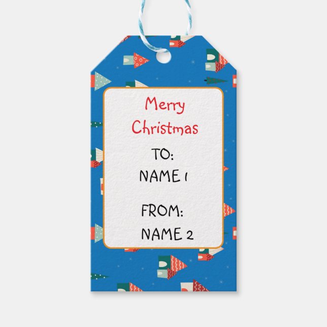 Staden Cute God jul Presentetikett (Framsidan)