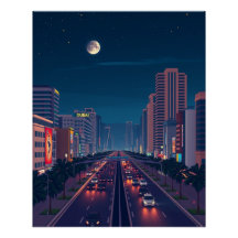 Staden Dubai Förenade Arabemiraten Poster