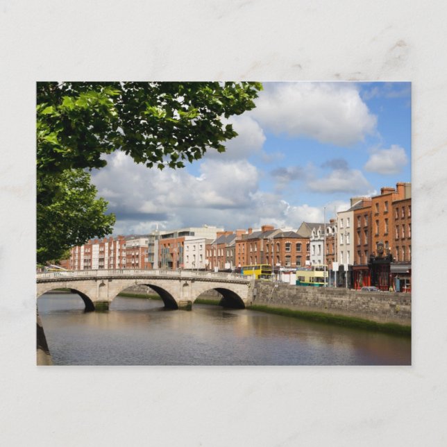 Staden Dublin i Irland Vykort (Framsida)