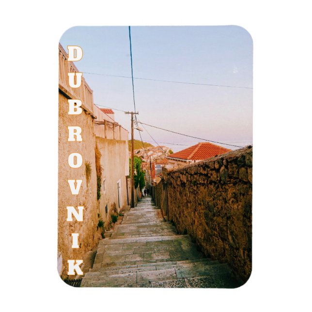 Staden Dubrovnik, Dalmatien, Kroatien Magnet (Vertikal)