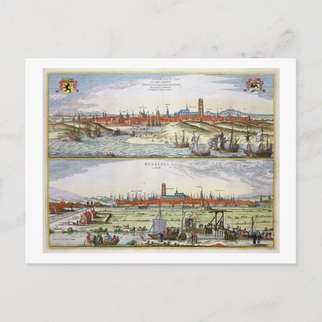 Staden Dunkerque under den spanska ockupationen Vykort (Framsida)