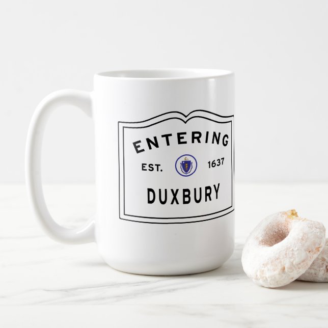 Staden Duxbury Massachusetts Kaffemugg (Med munk)