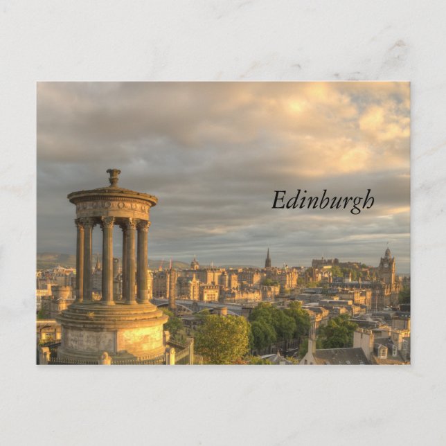 Staden Edinburgh Postcard Vykort (Framsida)
