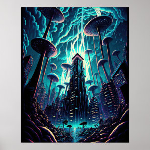 Staden Fantasy Mushroom Poster