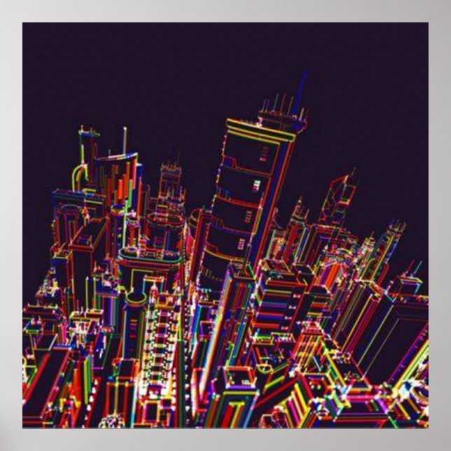 Staden Färg Poster (Framsidan)