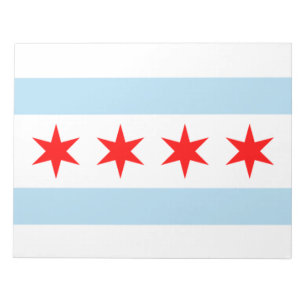 Staden Flagga of Chicago (Illinois) Anteckningsblock