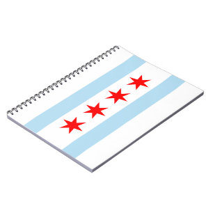 Staden Flagga of Chicago (Illinois) Anteckningsbok