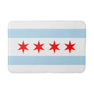 Staden Flagga of Chicago (Illinois) Badrumsmatta