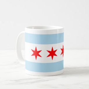 Staden Flagga of Chicago (Illinois) Kaffemugg